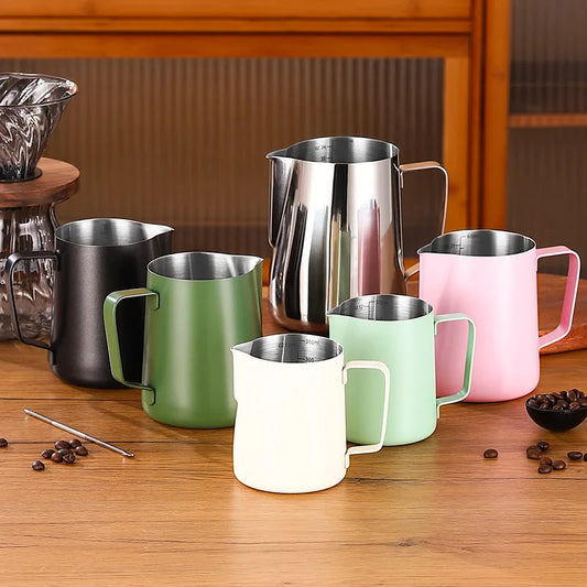 Stainless Steel Milk Frother Jug | Barista Espresso Steaming Pitcher