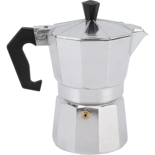 Sleek Octagonal Coffee Maker | Modern Stovetop Espresso Brewer