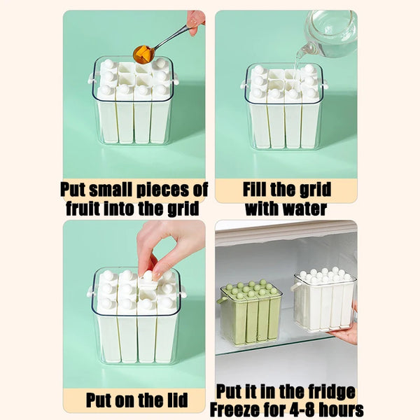 Chill & Create Ice Molds  Flexible Silicone Ice Cube Maker Tray