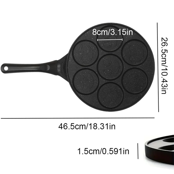 Smiley Face Pancake Pan  Non-Stick Fun Breakfast Frying Pan