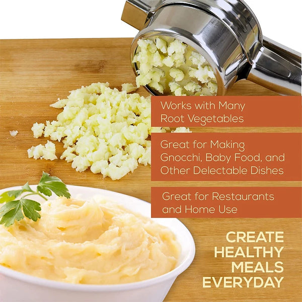 Easy Press Potato Ricer  Stainless Steel Masher & Vegetable Press