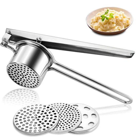 Easy Press Potato Ricer | Stainless Steel Masher & Vegetable Press