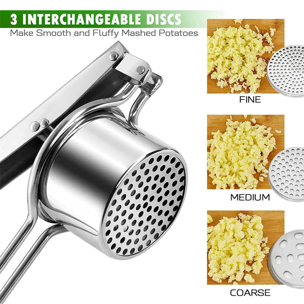 Easy Press Potato Ricer  Stainless Steel Masher & Vegetable Press