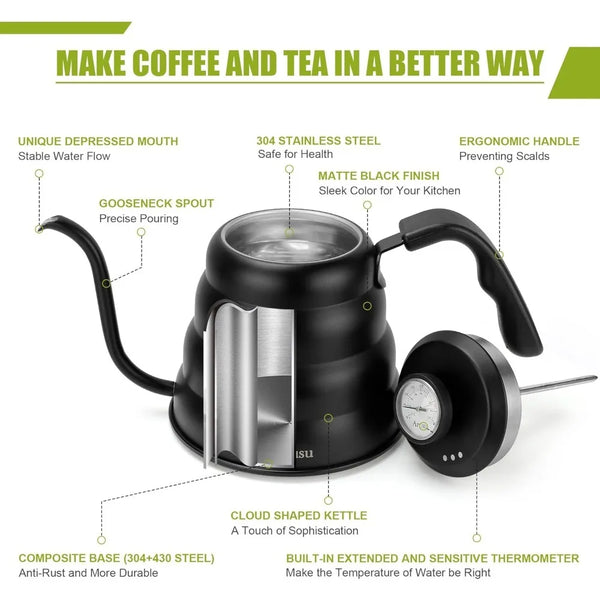 Precision Pour Over Coffee Maker  Premium Manual Coffee Brewer
